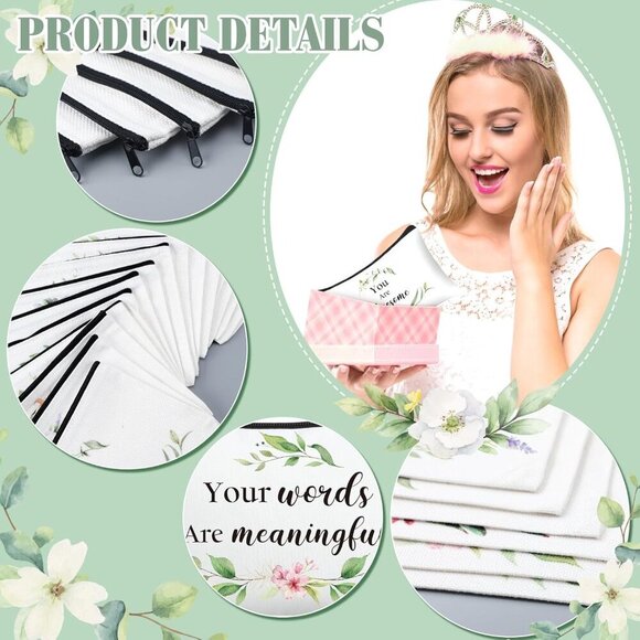 16 Pcs Christian Cosmetic Bags Bulk Christian Inspirational Gift for Women Relig - Picture 4 of 7